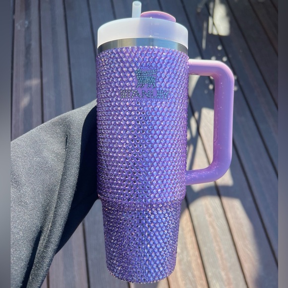 PURPLE Bedazzled Bling 30oz Tumbler - Picture 3 of 7